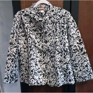 Tudor Court  Womens button up Blouse / Blazer black/gray Medium New
